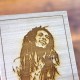 Bob Marley wooden frame