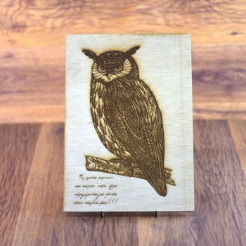 Wooden stand owl friendship