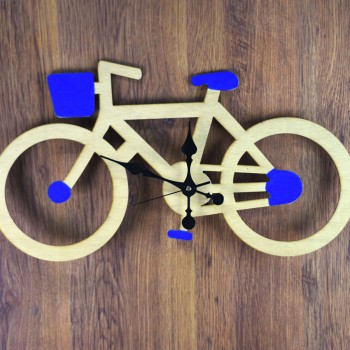 Wooden bicycle clock 