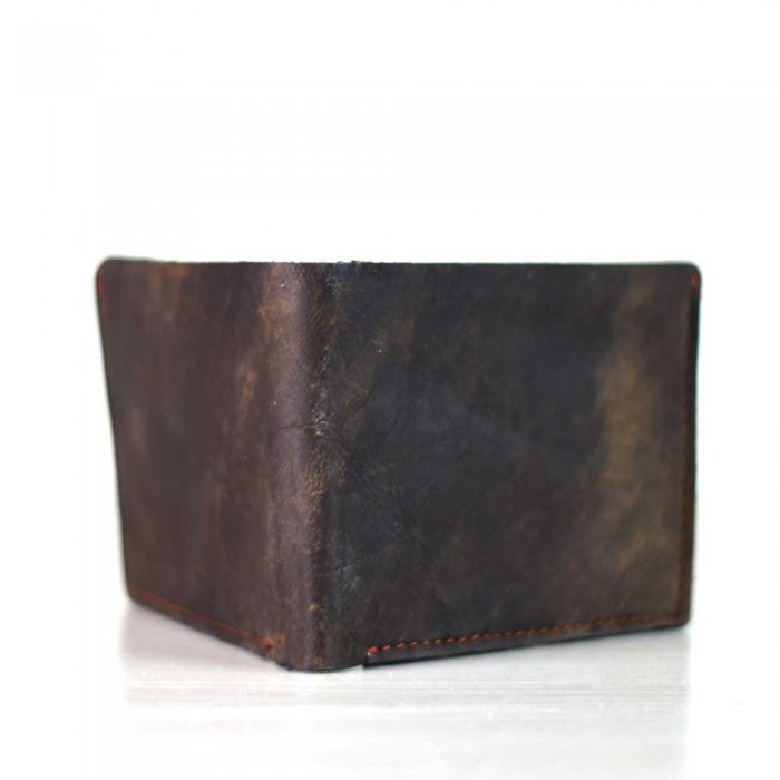 Handmade leather wallet with dedication 