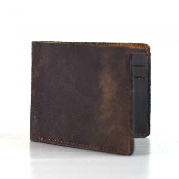 Handmade leather wallet with dedication 