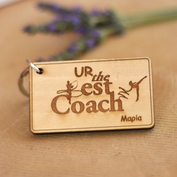 Wooden keychain for rhythm coach 