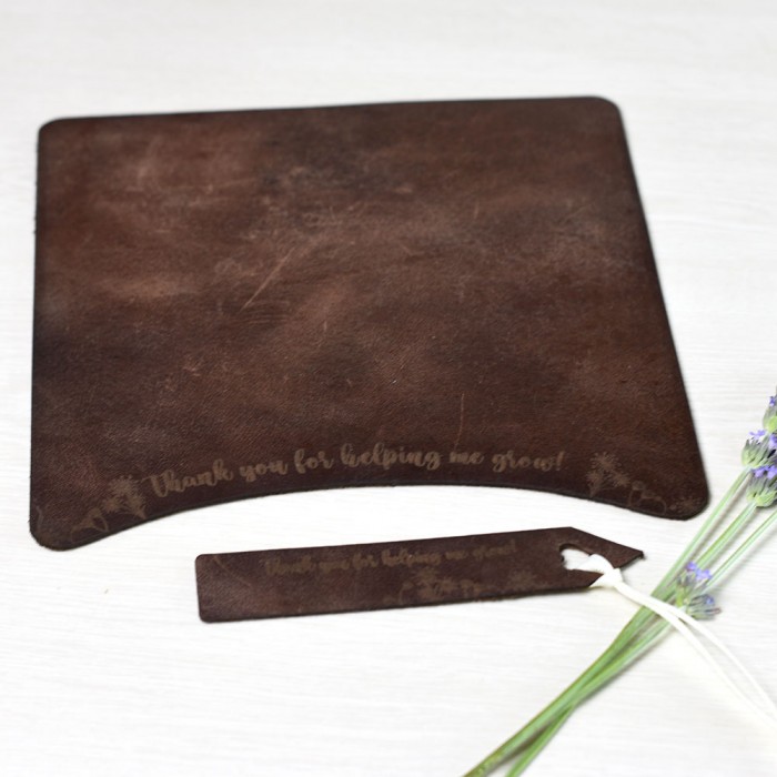 Leather mouse pad & bookmark gift for teacher-teacher 1
