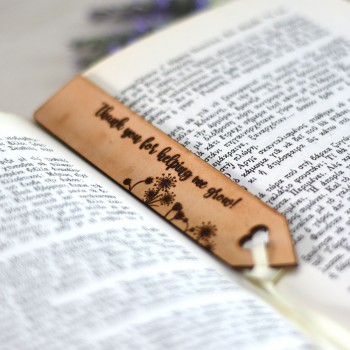 Leather bookmark personalized gift for teacher 1