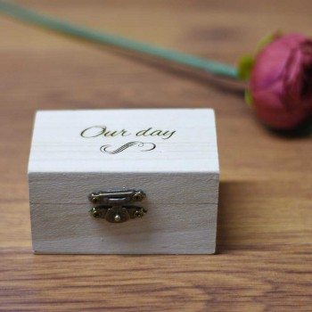 Wooden box with wooden usb stick and engraving gift for couples