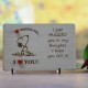 Wooden card gift for couples - SNOOPY
