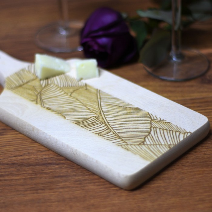 WOODEN CUTTING-SERVING BOARD LEAVES