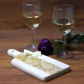 WOODEN CUTTING-SERVING BOARD LEAVES 