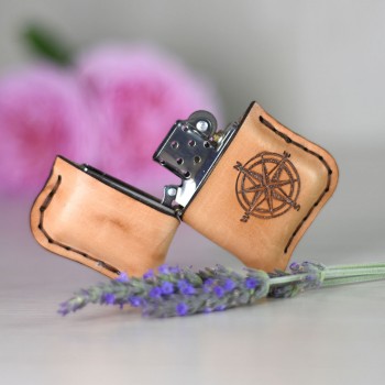 Leather casecompass engraving 