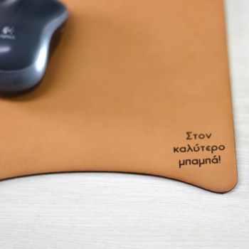 Leather mouse pad with personalized dedication 