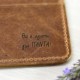 Leather case for credit cards-wallet with personal dedication 