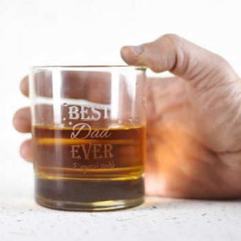 Whiskey glass as a gift for dad