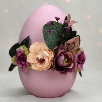 Pink egg ceramic opening gift for Easter