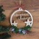 Χειροποίητο Χριστουγεννιάτικο ξύλινο στεφάνι δώρο για οικογένεια