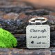 Leather keychain with engraved drive safe gift for couples