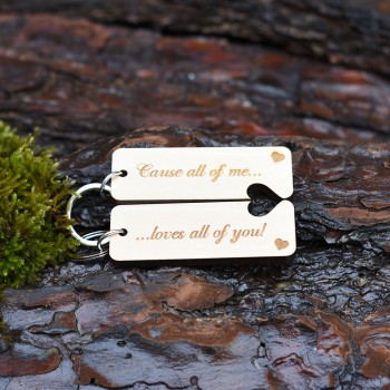 Wooden keychain set All of me 