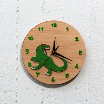 Wooden clock trex