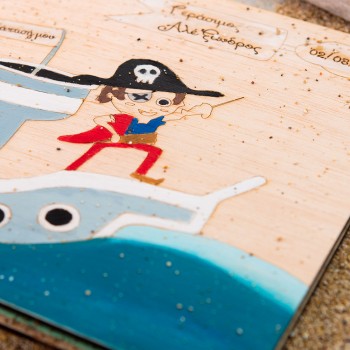 Wishes wooden book pirate
