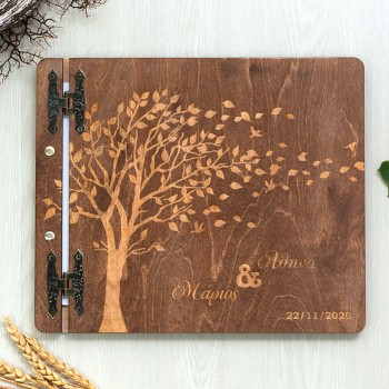 Coffee wooden wish book Life tree 