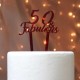 50 fabulous burgundy birthday cake topper
