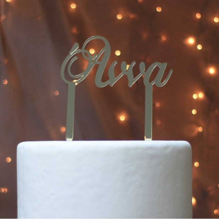 Christening cake topper personalized  with name