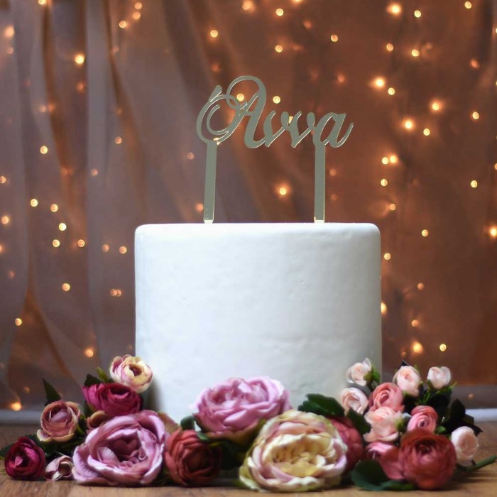 Christening cake topper personalized  with name